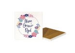 square ceramic coaster designed with a beautiful mother's day message
